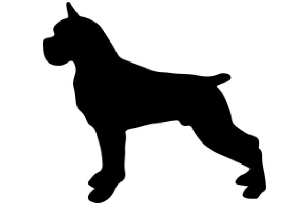 A Silhouette of a Dog, Standing Alone