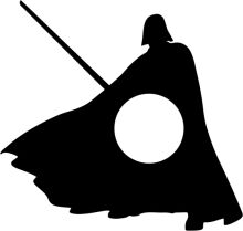 A Silhouette of a Jedi Knight, Ready for Battle