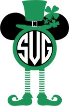 Stylish and Festive: A Green and White St. Patrick's Day Logo