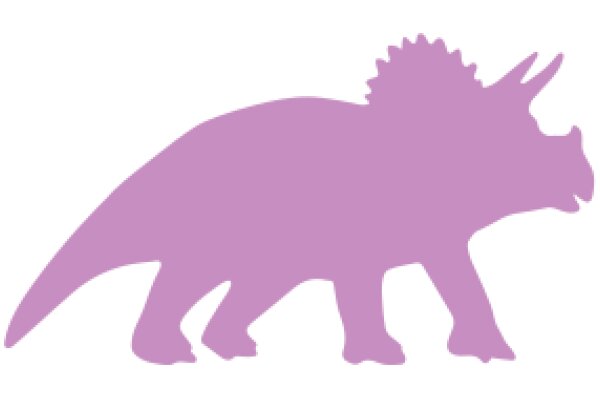 A Purple Dinosaur Silhouette