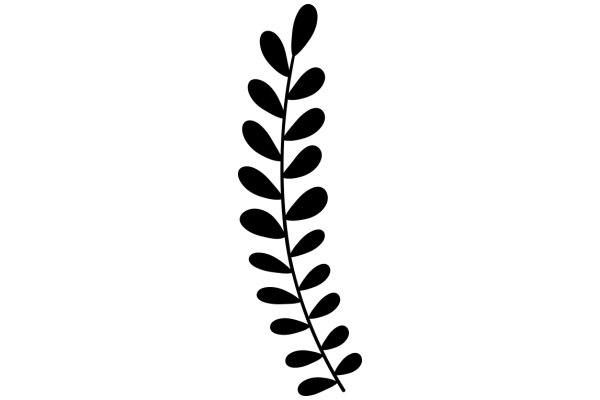 Simplistic Artwork of a Feather-like Structure