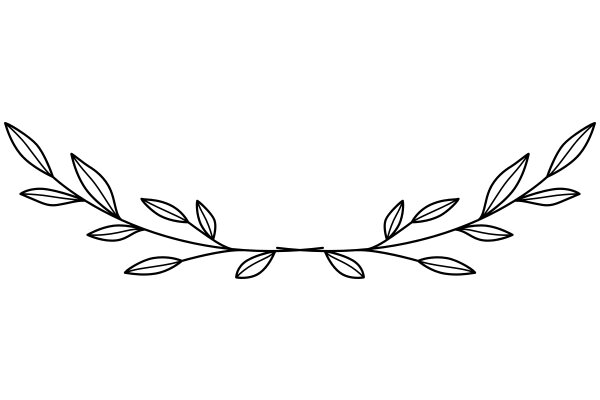 Stylized Leafy Branch Illustration