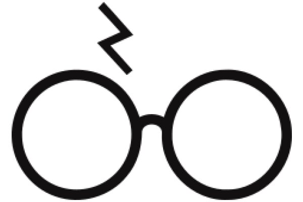 Stylized Icon of a Pair of Glasses with a Zigzag Design