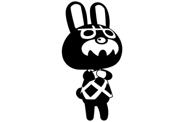 Stylish Cartoon Bunny with a Cross-Body Bag