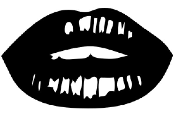 A Playful Artwork of a Black Lipstick Sticker