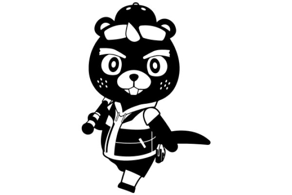 Stylish Illustration of a Bear Character