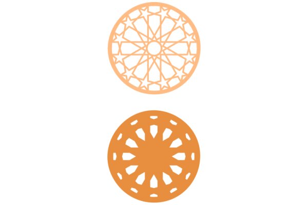 Aesthetic Design: Orange Geometric Patterns