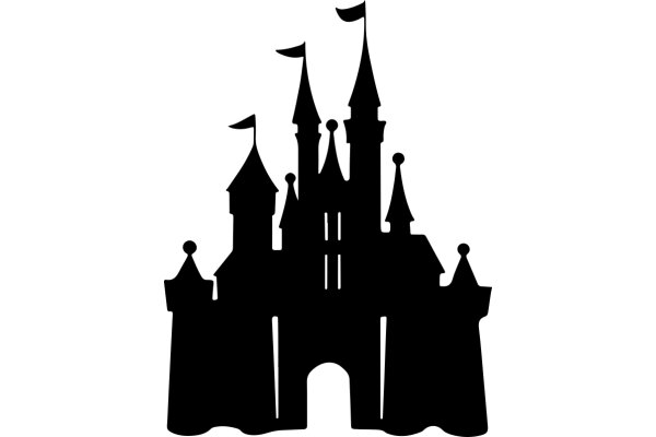 Silhouette of a Castle and Towers