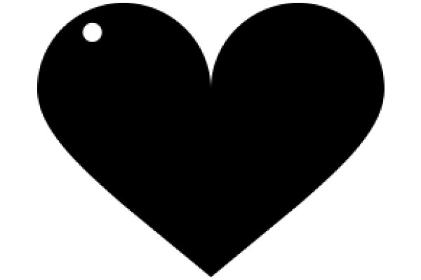 A Simple, Black Silhouette of a Heart