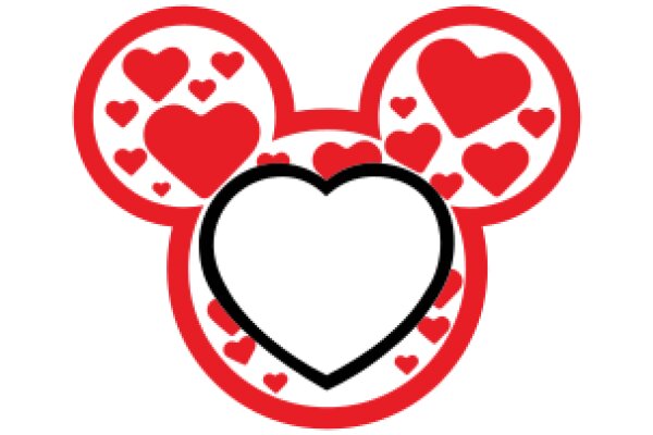 A Red Heart with Mickey Mouse Ears