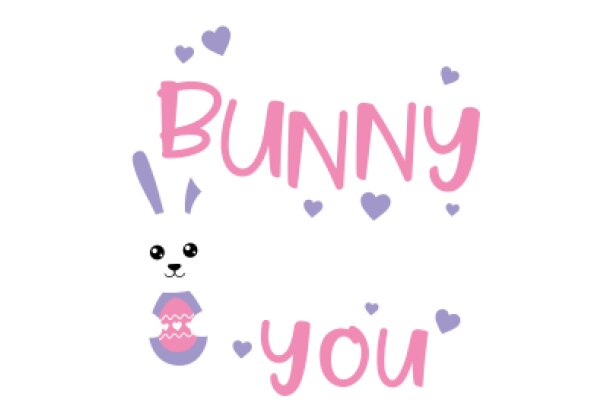 Cute Easter Greeting with Bunny and Heart Design