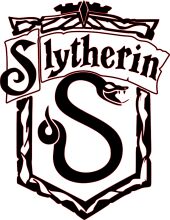 Stylized Logo for 'Slytherin' with a Snake Design