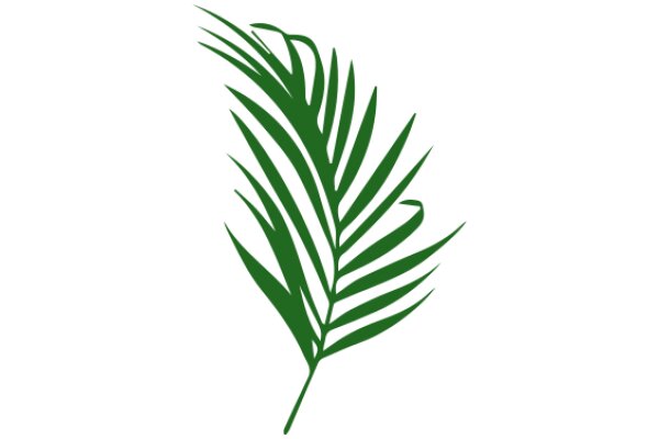 Stylized Green Palm Leaf