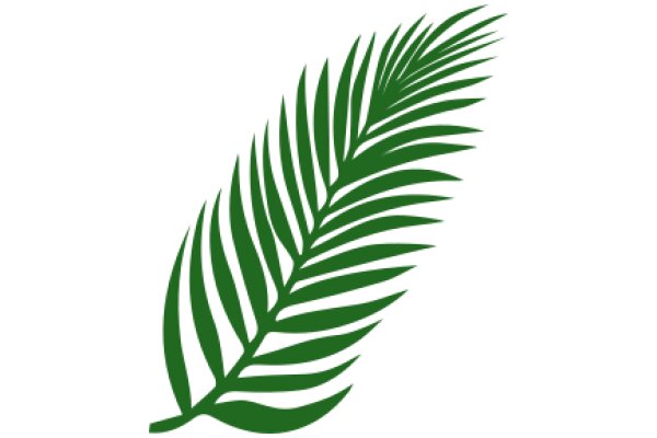 Stylized Green Palm Leaf