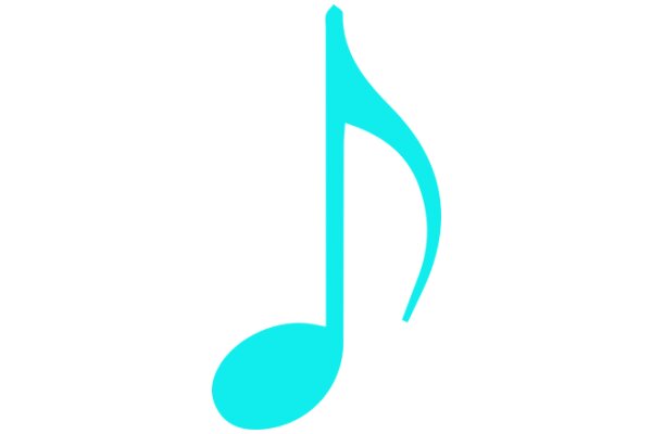 Vibrant Blue Musical Note Logo