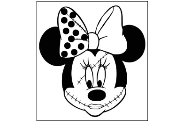 Mickey Mouse with a Stitched Bow and Polka Dots