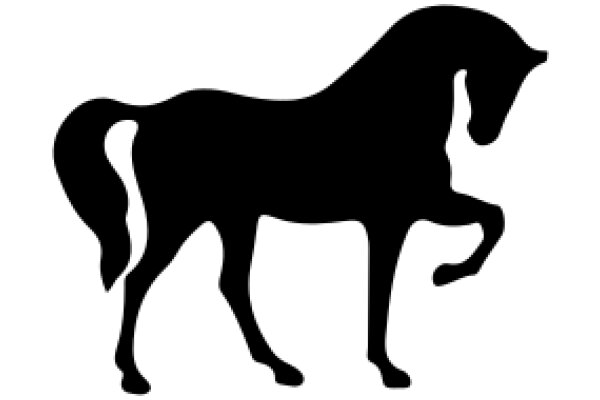 Elegant Black Silhouette of a Horse