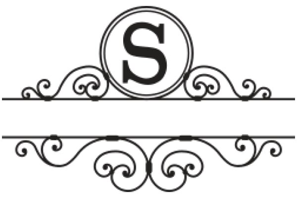 Stylized Letter 'S' with Decorative Scrollwork