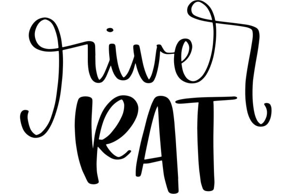 Stylish Handwritten Sign: 'Five Rat' in Black Ink on White Background