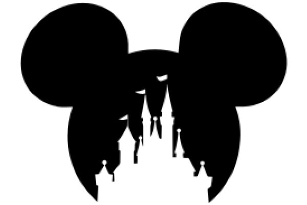 Silhouette of Mickey Mouse and Castle