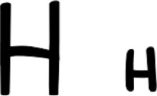 A Simple Letter 'H' on a White Background