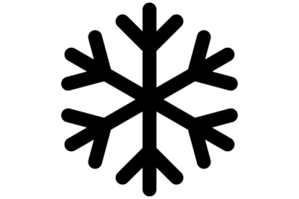 Simplistic Black Snowflake Icon