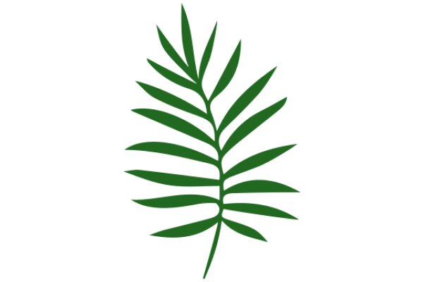 Simplistic Green Leaf Icon