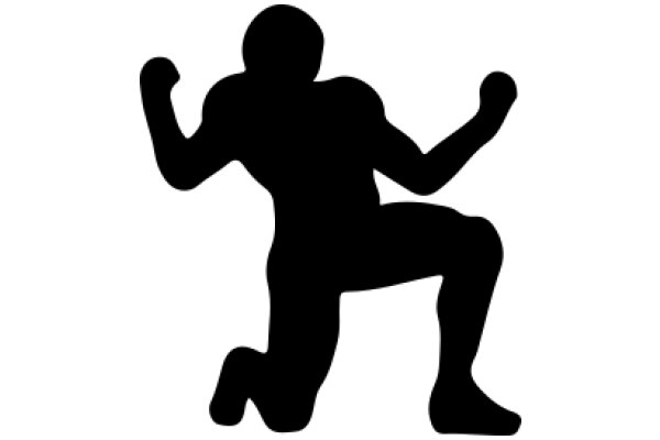 Silhouette of a Fighter in a Boxing Stance