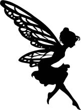 Silhouette of a Fairy in Flight