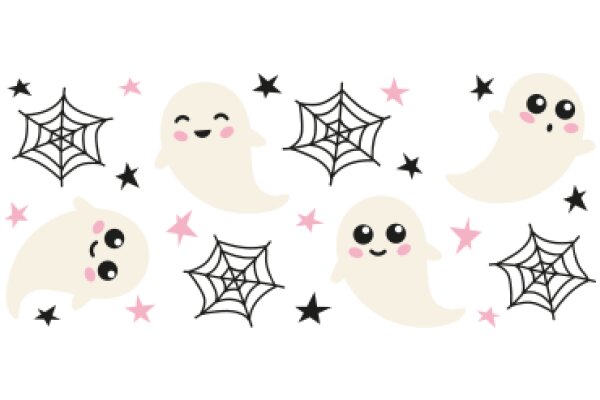 Whimsical Halloween: A Collection of Ghosts and Spiderwebs