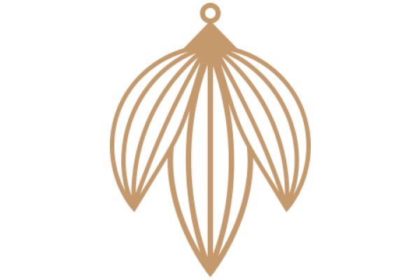 Stylized Gold Umbrella Design