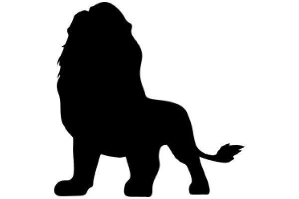 A Silhouette of a Majestic Lion