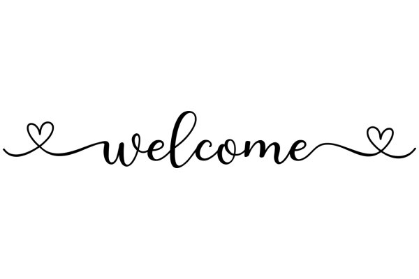 Welcome Sign with Heart Design