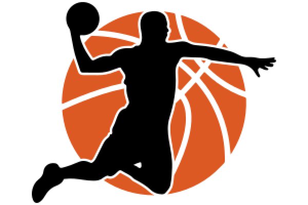 Silhouette of a Basketball Player in Action