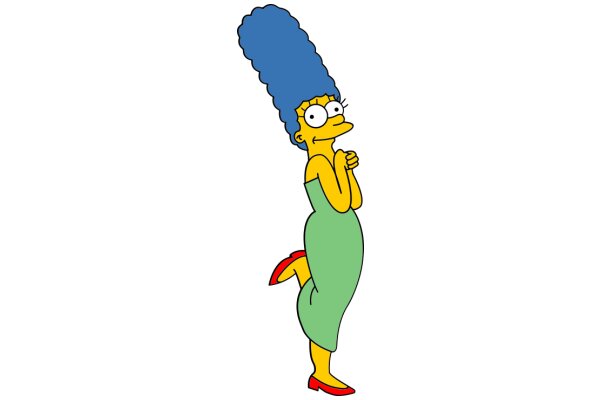 The Simpsons: Marge's Playful Pose