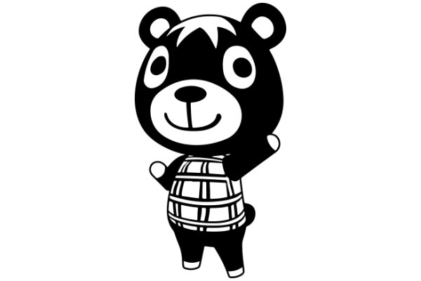 Stylish Cartoon Bear Character