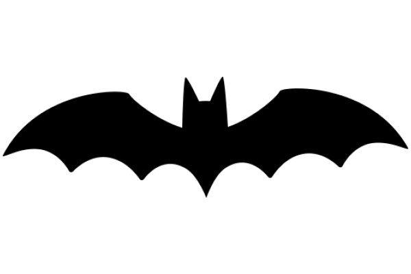 Stylized Black Bat Silhouette