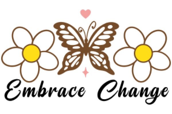 Embrace Change: A Symbolic Representation with a Butterfly and Flowers