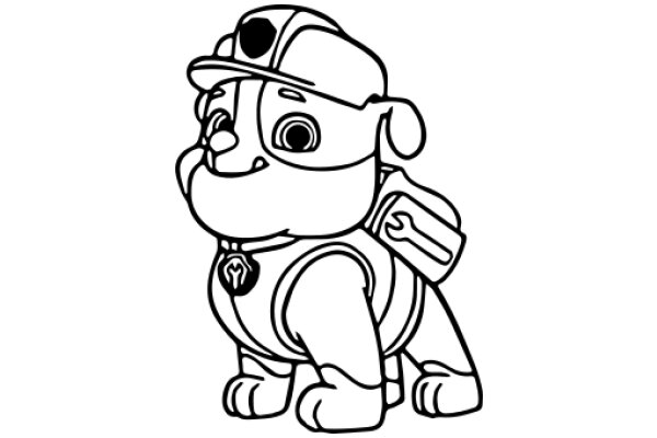 A Cute Cartoon Dog with a Backpack, Ready for Adventure!