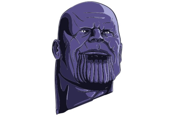 The Purple Avenger: A Stylized Portrait of Thanos