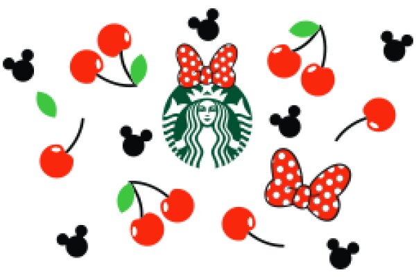 A Whimsical Display of Starbucks and Disney Characters