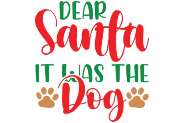 Holiday Greeting: A Festive Message from Santa to the Dog