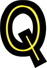 Stylized Logo of the Letter 'Q' with a Yellow Curve