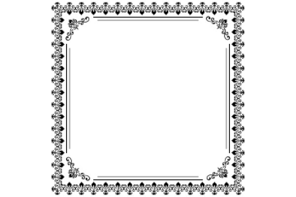 A Simple, Empty Frame with Decorative Border