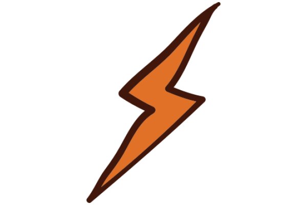 Vibrant Orange Lightning Bolt Logo