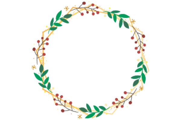 A Festive Wreath of Berries and Leaves