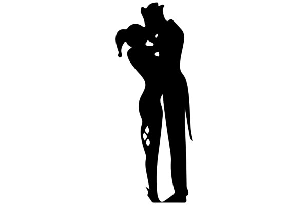 Silhouette of a Couple Embracing