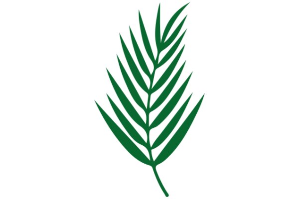 Simplicity in Design: A Green Palm Leaf