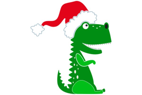 A Festive Holiday Greeting from a Friendly Alligator