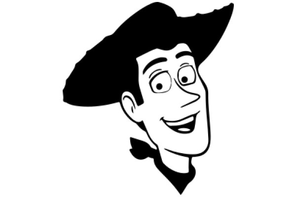 A Cartoon Character with a Wide Smile and a Large Hat